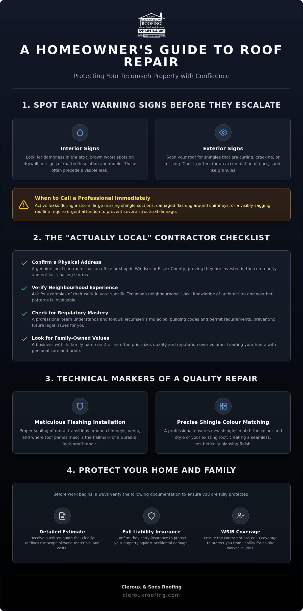 Local Roof Repair Services in Tecumseh: The Homeowner’s Selection Checklist