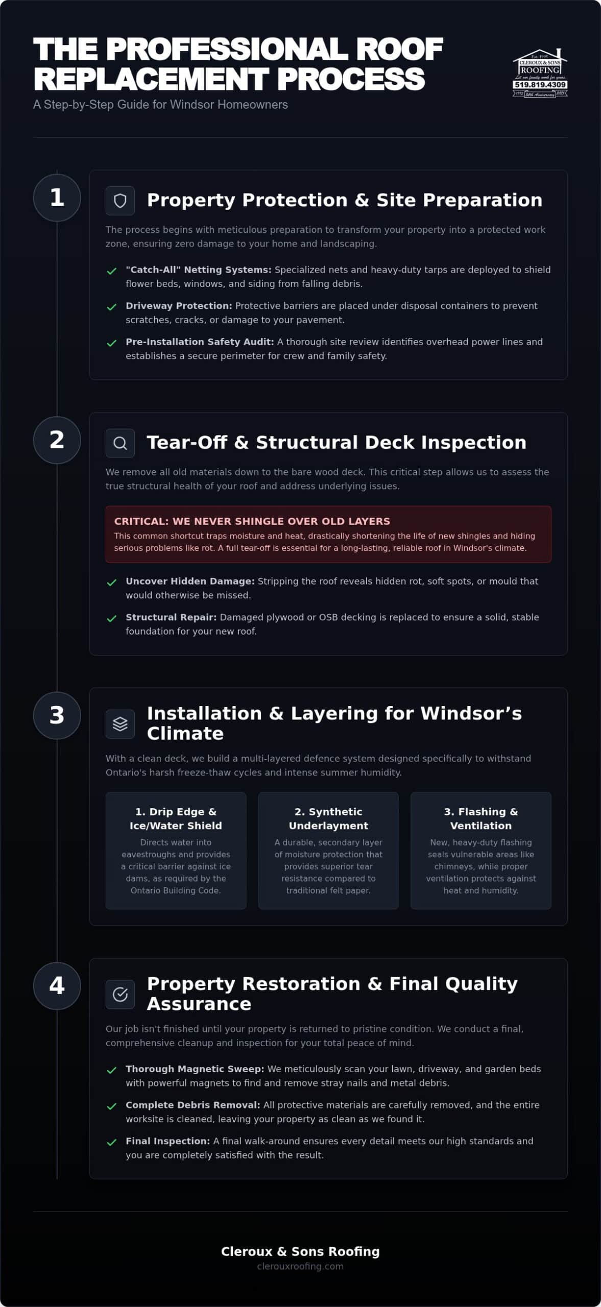 The Roof Replacement Process in Windsor: A Step-by-Step Homeowner’s Guide