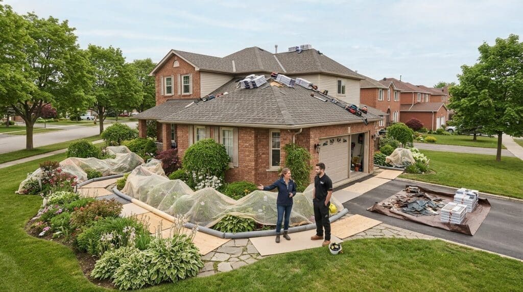 Protecting Landscaping During Roofing Work: A Homeowner’s Guide